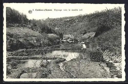 AK Corbion-s. Semois, Paysage vers le moulin joli