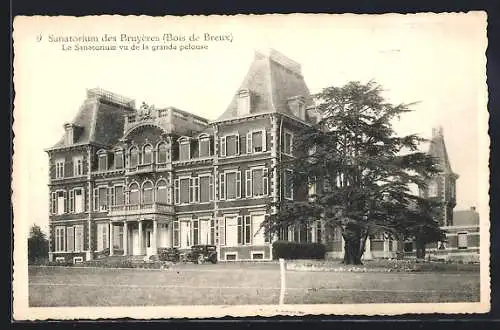 AK Liege, Bois de Breux, Sanatorium des Bruyères, Le Sanatorium vu de la grande pelouse