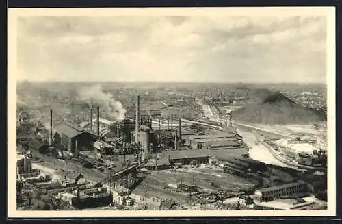 AK Couillet, Usines Métallurgique du Hainaut, Vue générale des Usines