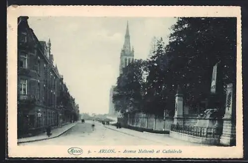 AK Arlon, Avenue Nothomb et Cathédrale