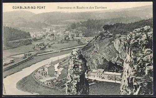 AK Comblain-au-Pont, Panorama et Rochers des Tartines