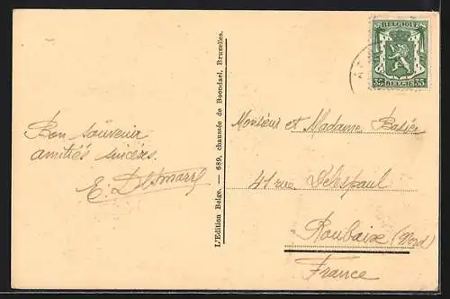 AK Godinne-sur-Meuse, Les Villas au trounatn de la Meuse vers Lustin