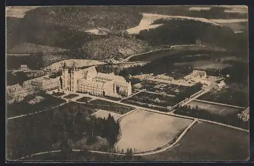 AK Maredsous, Abbaye, Vue prise en avion