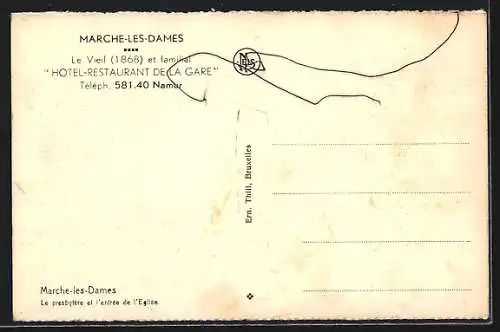 AK Marche-les-Dames, Le presbytère et l`entrée de l`Eglise