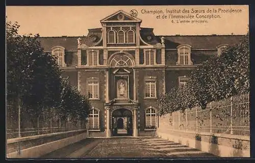 AK Champion, Institut des Soeurs de la Providence et de l`Immaculée Conception, L`entrée principale