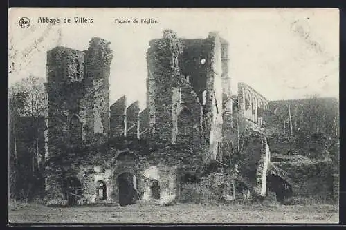 AK Villers-la-Ville, L`Abbaye, Facade de l`église