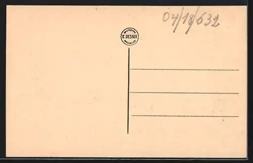 AK Mariemont, Palais Royal, La facade sud, côté des Jardins