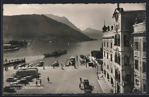 AK Gmunden am Traunsee, Salzkammergut, Hafen