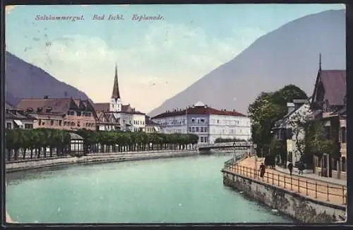 AK Bad Ischl, Esplanade, Ortsansicht