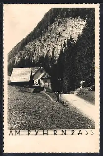 AK Pyhrnpass, Gasthof auf der Passhöhe