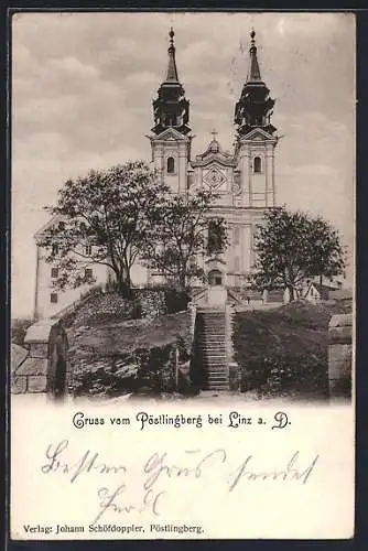 AK Linz a. D., Wallfahrtskirche auf dem Pöstlingberg