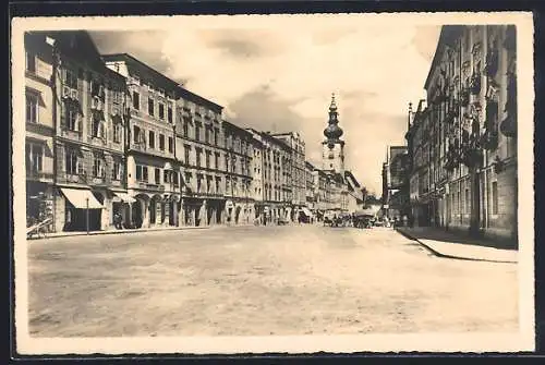 AK Wels, Stadtplatz mit Kirche