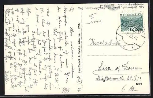 AK Vöcklamarkt, Totalansicht aus der Vogelschau