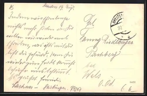 AK Scharten, Ortsansicht mit Kirche aus der Vogelschau