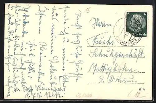 AK St. Marienkirchen a. d. Polsenz, Totalansicht mit Umgebung