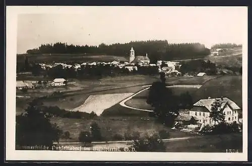 AK Putzleinsdorf im Mühlviertel, Teilansicht mit Kirche