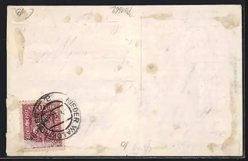 AK Niederwaldkirchen /Mühlkreis, Gesamtansicht mit Strasse aus der Vogelschau