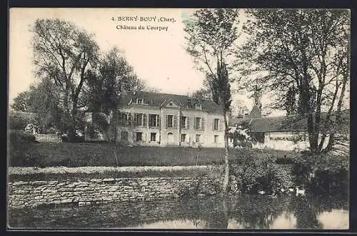 AK Berry-Bouy, Château du Coupoy et son jardin verdoyant