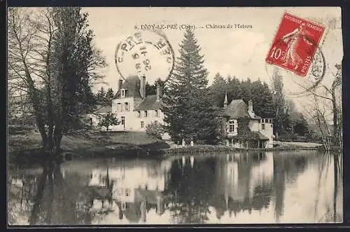 AK Ivoy-le-Pré, Château du Moison et son reflet dans l`eau