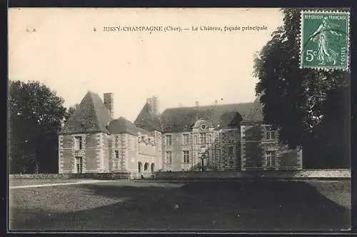 AK Jussy-Champagne, Le Château, facade principale