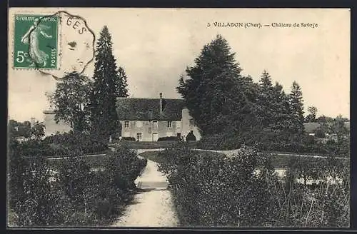 AK Villabon, Château de Savoye et son allée arborée