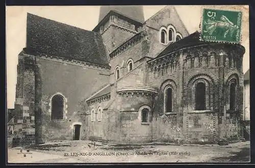 AK Les Aix-d`Angillon, Abside de l`église (XIIe siècle)