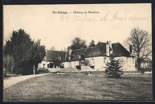 AK Sainte-Solange, Château de Mazières et parc environnant