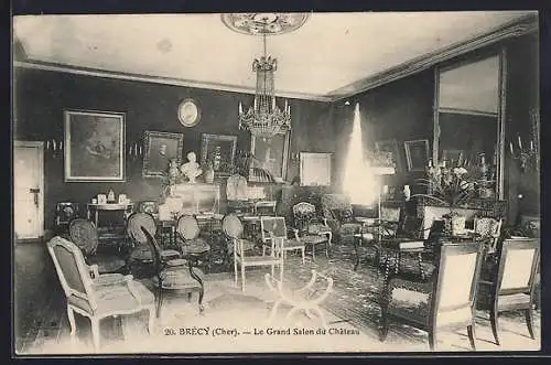 AK Brécy, Le Grand Salon du Château