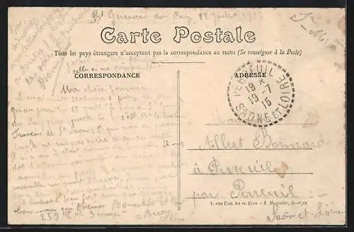 AK Saint-Germain-du-Puy, Le Grand Nézigy, facade Est