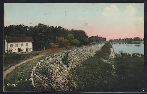 AK Étang-du-Puits, La grande digue et le restaurant