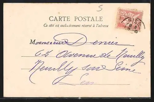 AK Gisors, Vue du pont sur la rivière avec vaches au bord de l`eau