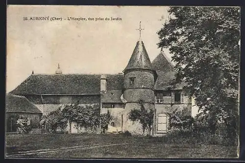 AK Aubigny, L`Hospice, vue prise du jardin