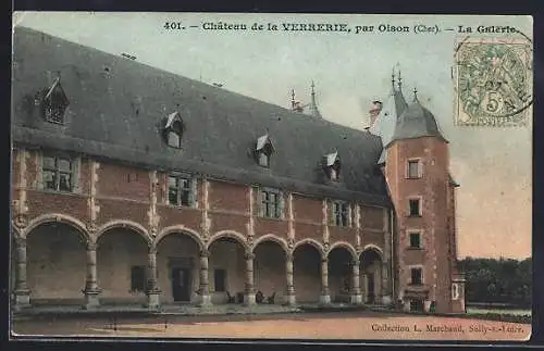 AK Verrerie, par Oizon, Galerie du château avec arches élégantes