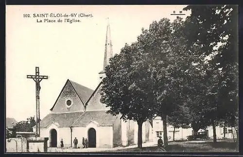 AK Saint-Éloi-de-Gy, La Place de l`Église