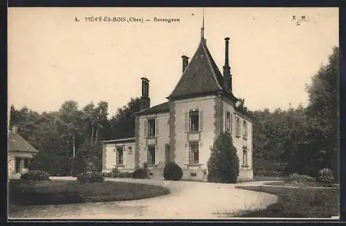 AK Méry-ès-Bois, Vue du bâtiment de Barangeon dans un cadre boisé