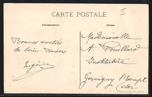 AK Bannegon, Le Château, Entrée vue de côté par Les Charmilles