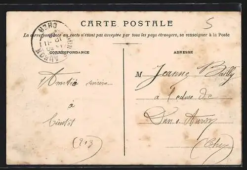 AK Saint-Florent-sur-Cher, Le Pont et vue sur le village