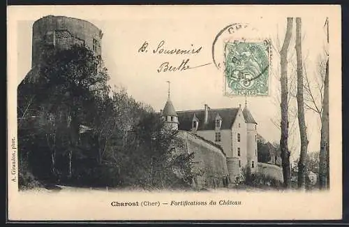 AK Charost, Fortifications du Château