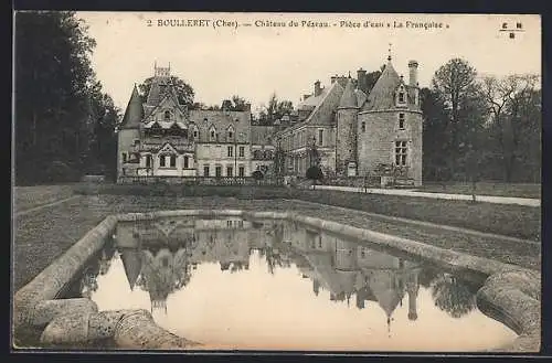 AK Boulleret, Château du Pêzeau, Pièce d`eau à la Francaise