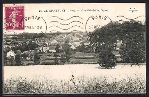 AK Le Chatelet, Vue Générale vers l`Ouest