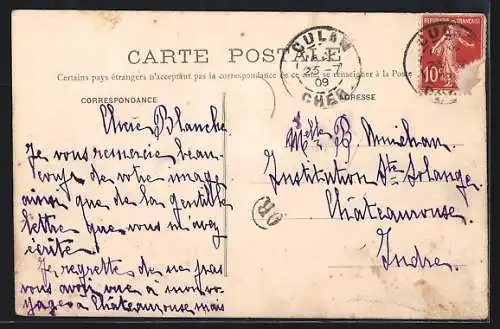 AK Culan, Vue générale avec château en arrière-plan