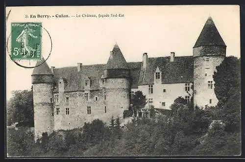 AK Culan, le Château, facade Sud-Est