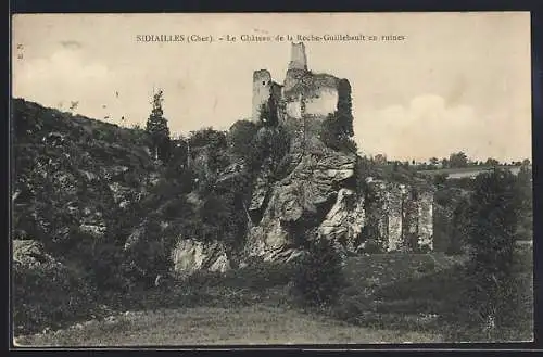 AK Sidiailles, Le Château de la Roche-Guillebaud en ruines