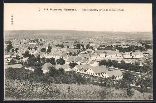 AK Saint-Amand-Montrond, Vue générale, prise de la Cotterelle