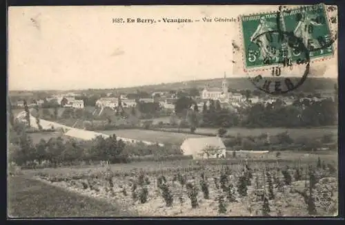 AK Veaugues, Vue générale du village en Berry