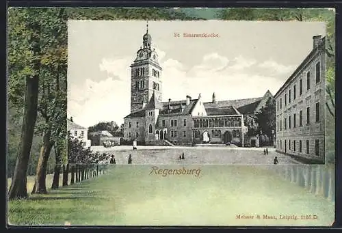 AK Regensburg, Partie an der St. Emeranskirche