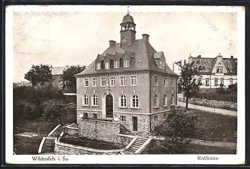 AK Wildenfels / Erzg., Blick aufs Rathaus