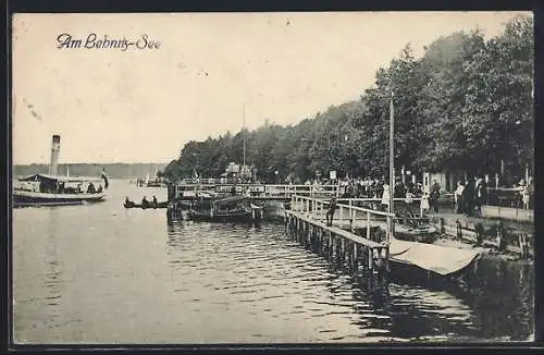 AK Oranienburg, Gasthof am Lehnitz-See, Anlegestelle