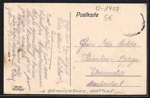 AK Oranienburg, Gasthof am Lehnitz-See, Anlegestelle