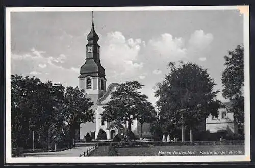 AK Hohen Neuendorf, Partie an der Kirche